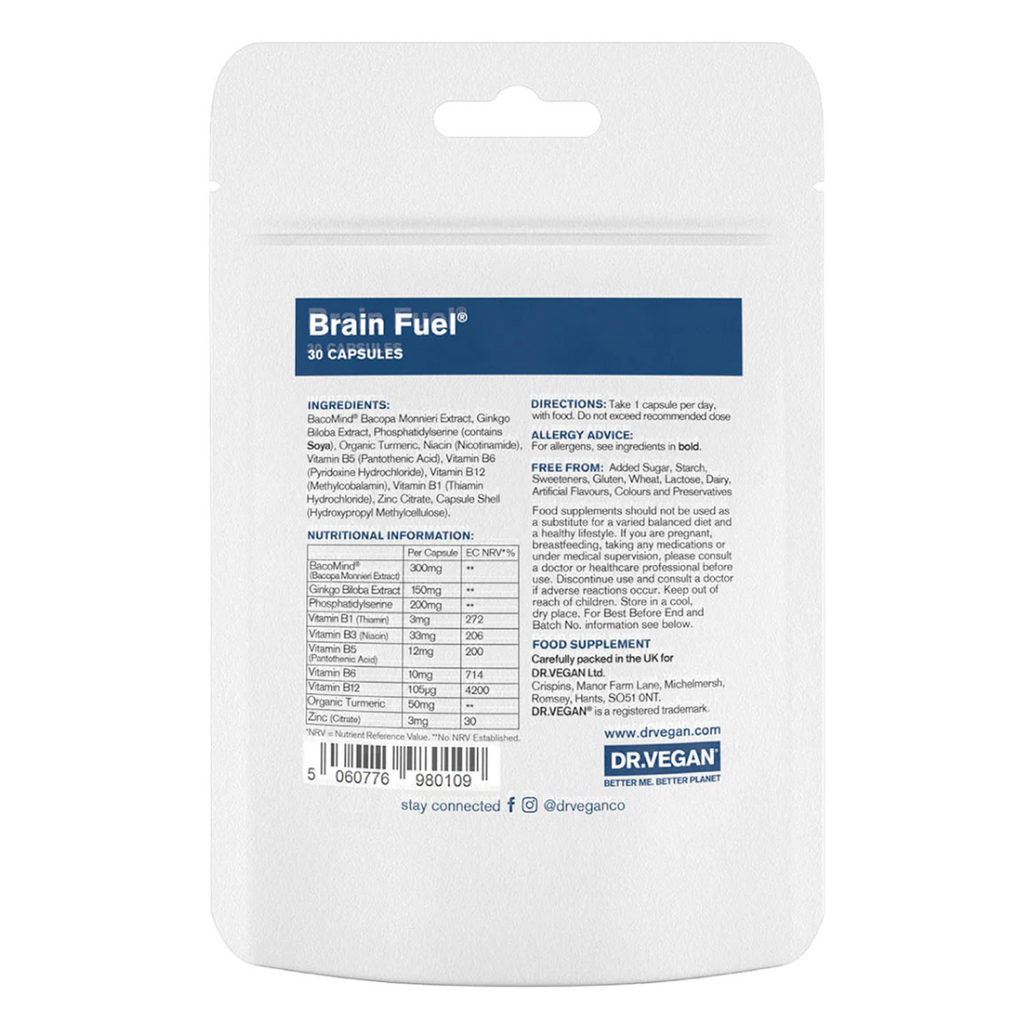 Buy DR.VEGAN® on Gourmet Rebels - Brain Fuel™ | Memory & Focus (30 caps)