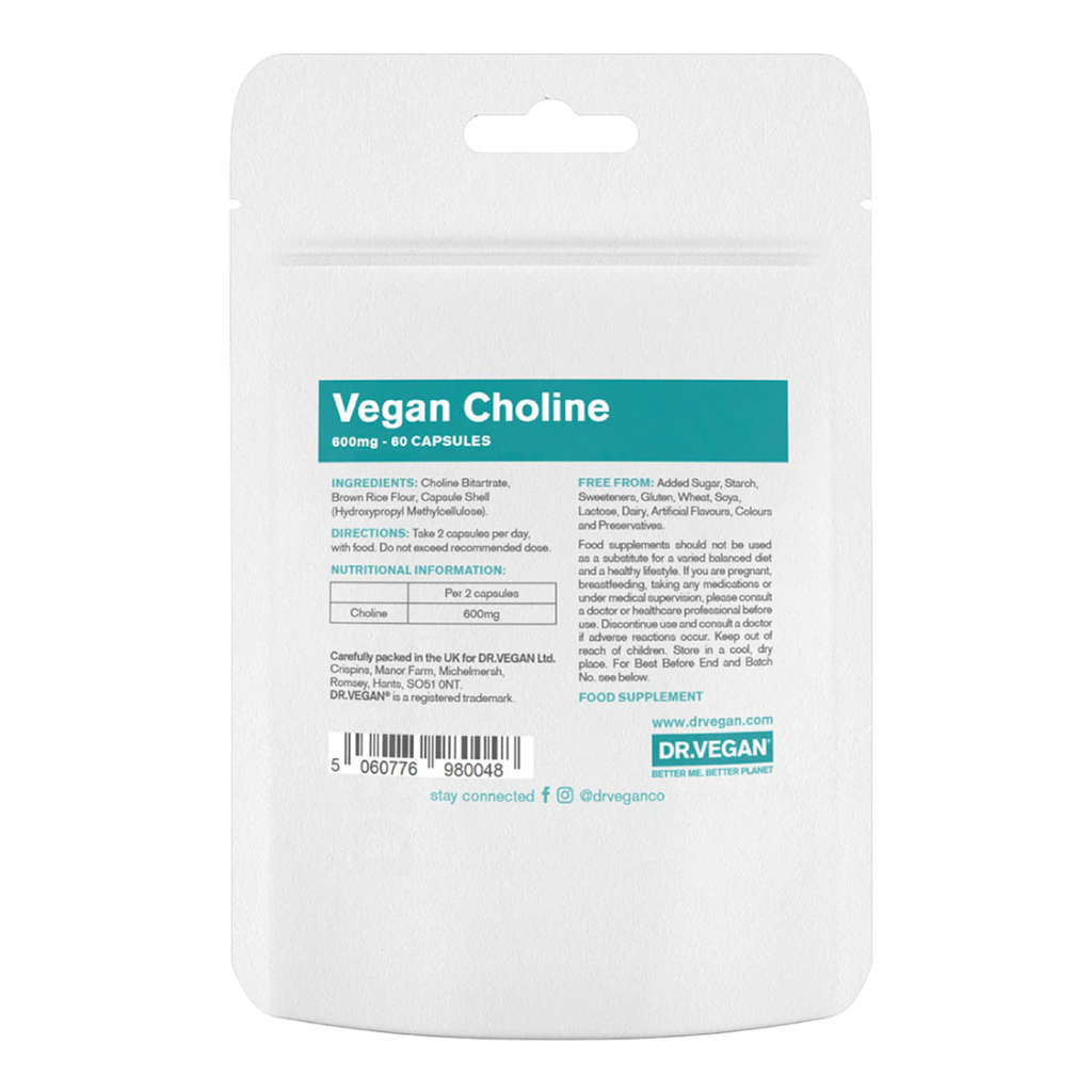 Buy DR.VEGAN® on Gourmet Rebels - Choline, 600mg (60 caps)