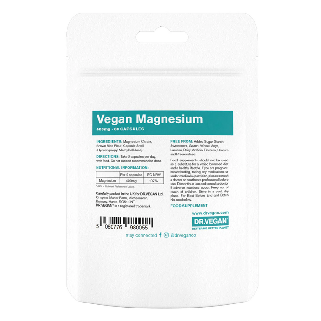 Buy DR.VEGAN® on Gourmet Rebels - Magnesium, 400mg (60 caps)