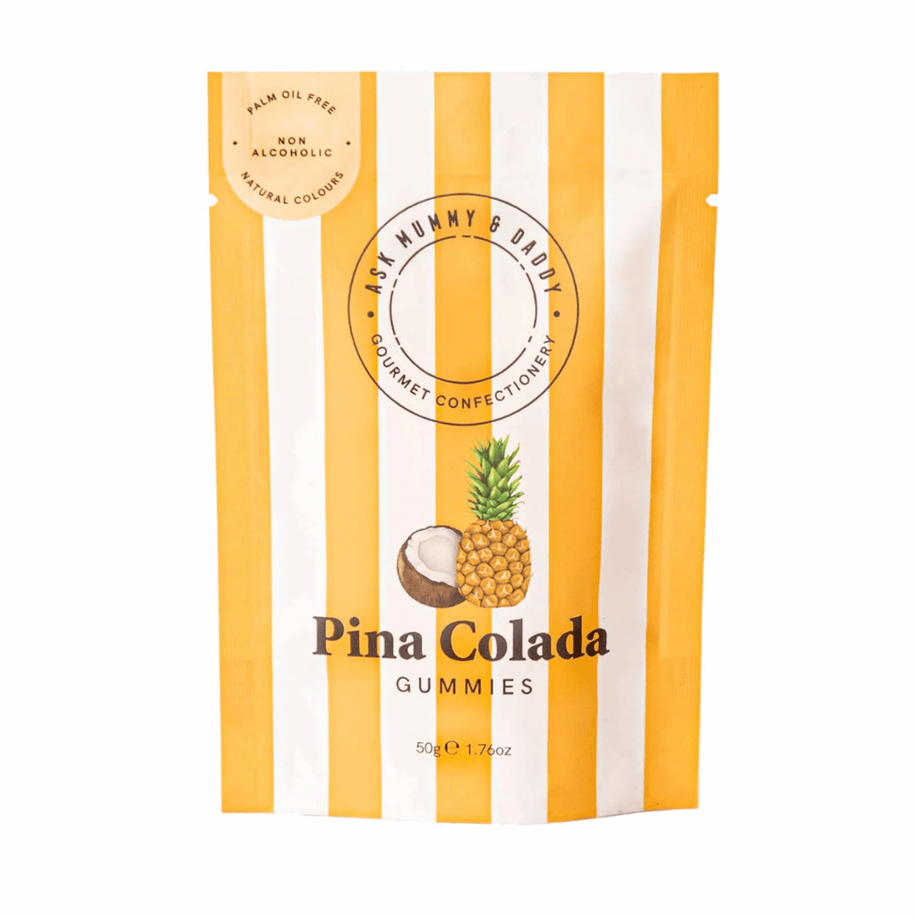 Buy Ask Mummy & Daddy on Gourmet Rebels - Pina Colada Gummies (50g Pouch)