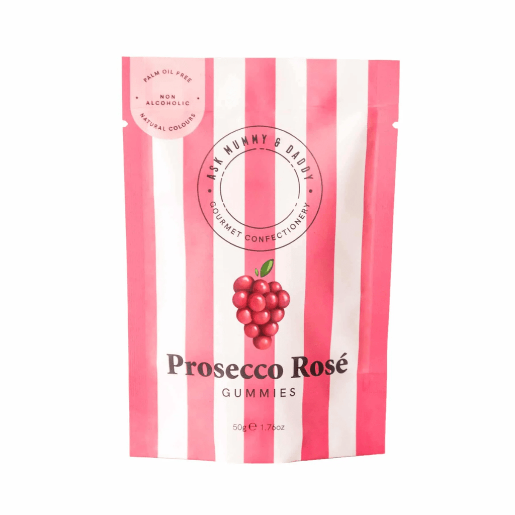 Buy Ask Mummy & Daddy on Gourmet Rebels - Prosecco Rose (50g Pouch)