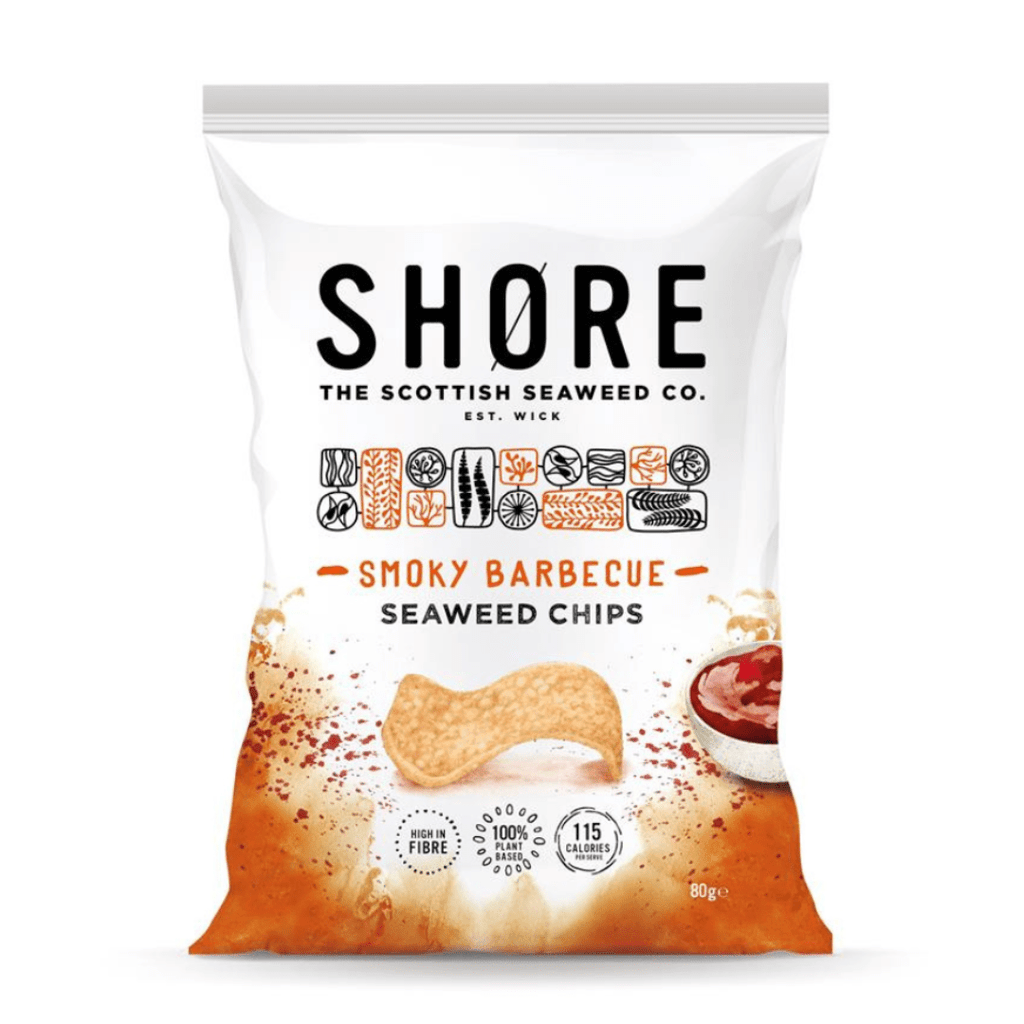 Buy SHORE on Gourmet Rebels - Smoky Barbecue Flavour Seaweed Chips Sharing Bag (80g)