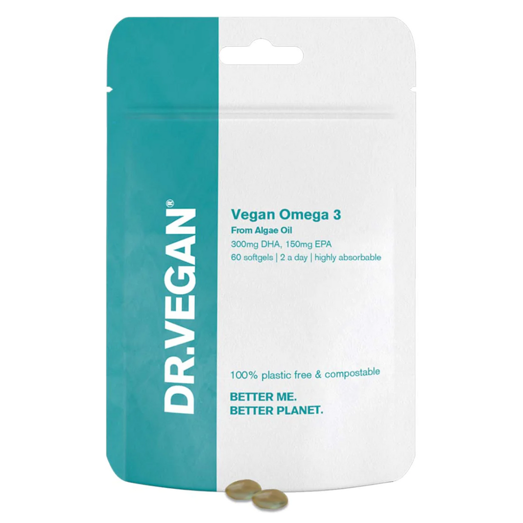 Buy DR.VEGAN® on Gourmet Rebels - Vegan Omega 3 | 300mg DHA, 150 EPA (60 Softgels) 