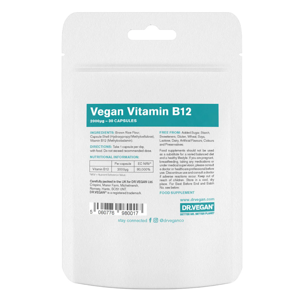 Buy DR.VEGAN® on Gourmet Rebels - Vitamin B12, 2000ug (30 Caps)