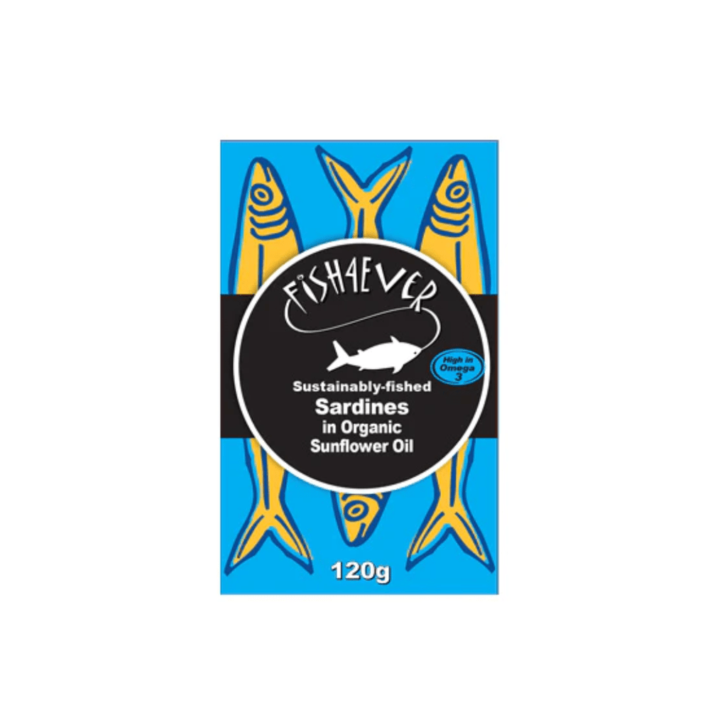 Buy Fish4Ever on Gourmet Rebels - Whole Sardines In Organic Sunflower Oil (120g)